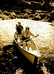 Canoe on the river Severn
